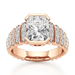 J'Lure Radiant Brilliant-Cut Lab-Grown Diamond Engagement Ring 3-1/2 ct tw 18K Rose Gold
