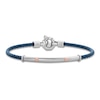 Thumbnail Image 1 of Baraka Men's Layered Cord Diamond Accent Bracelet Stainless Steel, Blue Ion Plating & 18K Rose Gold 7.5"