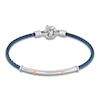 Thumbnail Image 4 of Baraka Men's Layered Cord Diamond Accent Bracelet Stainless Steel, Blue Ion Plating & 18K Rose Gold 7.5"