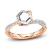 Thumbnail Image 1 of J'Lure Hexagon Portrait-Cut Lab-Grown Diamond Engagement Ring 1-3/8 ct tw 18K Rose Gold