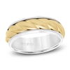 Thumbnail Image 1 of ArtCarved Men's Satin Twist Wedding Band 14K Two-Tone Gold 7mm
