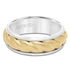 Thumbnail Image 3 of ArtCarved Men's Satin Twist Wedding Band 14K Two-Tone Gold 7mm