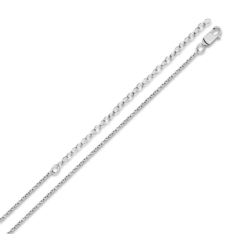 Main Image 8 of Engravable Sports Number Necklace 14K White Gold 18"