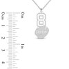 Thumbnail Image 9 of Engravable Sports Number Necklace 14K White Gold 18"