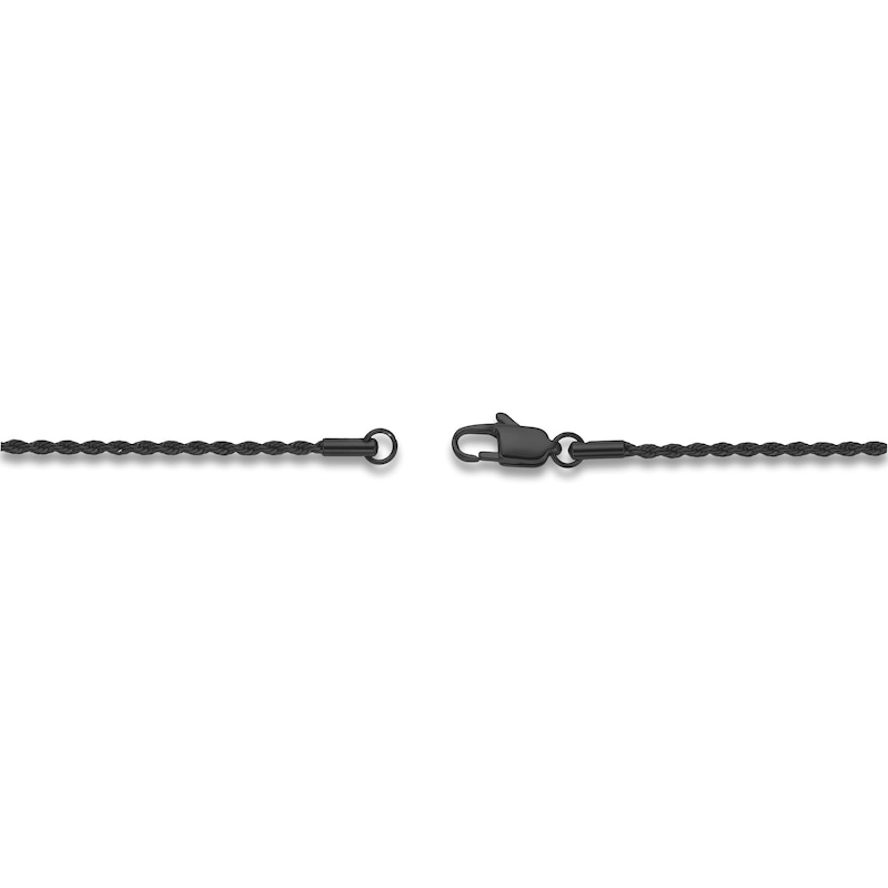 Main Image 3 of Men's Cross Necklace Black Ion-Plated Stainless Steel 22"