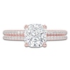 Thumbnail Image 3 of Cushion-Cut Lab-Grown Diamond Engagement Ring 1-1/4 ct tw 14K Rose Gold