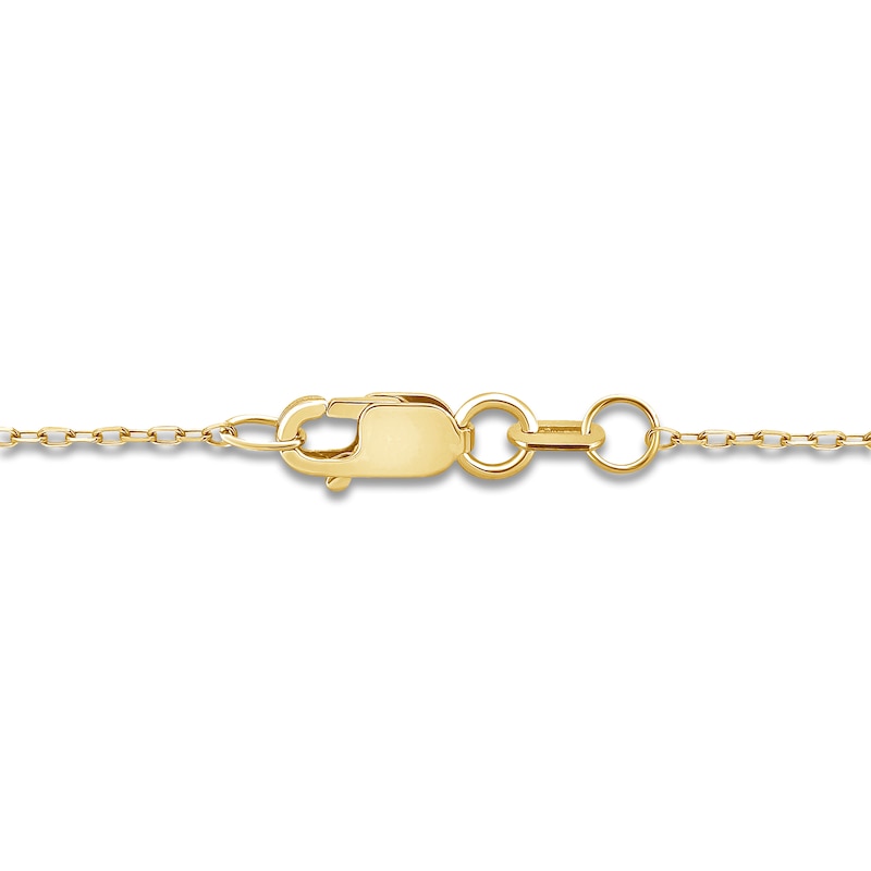 Main Image 4 of Natural Blue Sapphire & Diamond Accent Necklace 10K Yellow Gold 18"