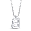 Thumbnail Image 3 of Shy Creation Diamond Letter B Pavé Necklace 1/10 ct tw 14K White Gold 18" SC55028331-B
