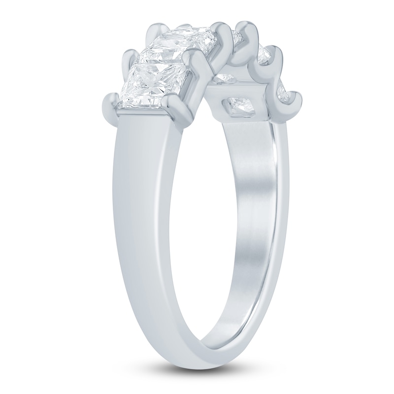 Main Image 2 of Princess-Cut Lab-Grown Diamond Five-Stone Anniversary Ring 2 ct tw 14K White Gold