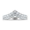 Thumbnail Image 3 of Vera Wang VOW Lab-Grown Diamond Two-Row Chevron Wedding Band 3/4 ct tw 14K White Gold