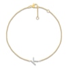 Thumbnail Image 1 of Diamond Initial K Bracelet 1/15 ct tw 10K Yellow Gold 7.5"
