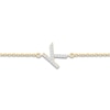 Thumbnail Image 2 of Diamond Initial K Bracelet 1/15 ct tw 10K Yellow Gold 7.5"