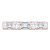 Thumbnail Image 3 of Round & Emerald-Cut Lab-Grown Diamond Alternating Anniversary Ring 2-1/8 ct tw 14K Rose Gold