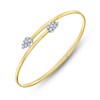 Thumbnail Image 2 of Shy Creation Multi-Diamond Pavé Teardrop Bangle Bracelet 3/8 ct tw 14K Two-Tone Gold