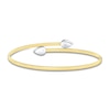 Thumbnail Image 4 of Shy Creation Multi-Diamond Pavé Teardrop Bangle Bracelet 3/8 ct tw 14K Two-Tone Gold