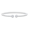 Thumbnail Image 1 of Shy Creation Multi-Diamond Pavé Cuff Bangle Bracelet 1/5 ct tw 14K White Gold