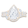 Thumbnail Image 3 of Pear-Shaped Lab-Grown Diamond Floral-Inspired Engagement Ring 3 ct tw 14K Yellow Gold