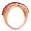 Thumbnail Image 2 of Le Vian Natural Oval-Cut Ruby Ring 1/6 ct tw Diamonds 14K Strawberry Gold