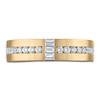 Thumbnail Image 3 of Men's Certified Baguette & Round-Cut Diamond Wedding Band 1/2 ct tw 14K Yellow Gold