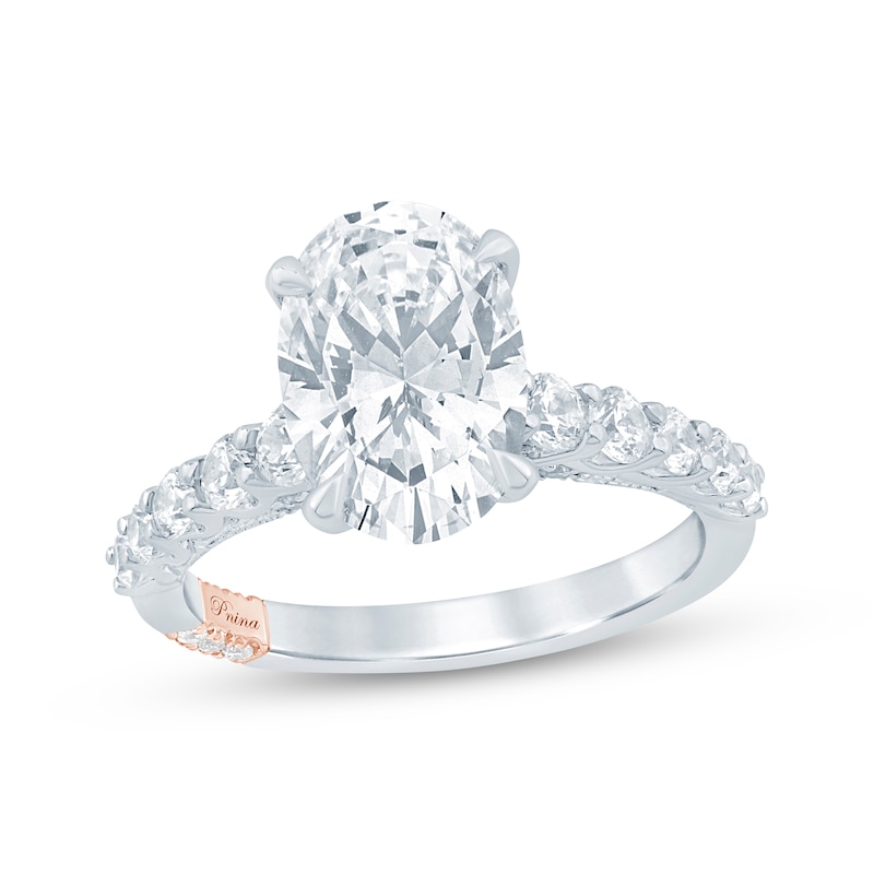 Main Image 1 of Pnina Tornai Oval-Cut Lab-Grown Diamond Engagement Ring 3-3/4 ct tw 14K White Gold
