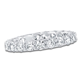 Certified Round-Cut Diamond Eternity Band 1-5/8 to 2 ct tw Platinum