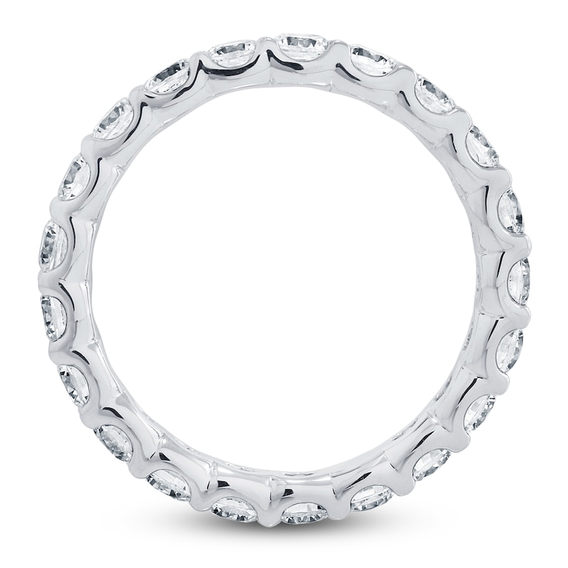 Main Image 2 of Certified Round-Cut Diamond Eternity Band 1-5/8 to 2 ct tw Platinum