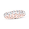 Thumbnail Image 1 of Oval-Cut Lab-Grown Diamond Eternity Band 3 to 4 ct tw 14K Rose Gold