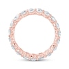 Thumbnail Image 3 of Oval-Cut Lab-Grown Diamond Eternity Band 3 to 4 ct tw 14K Rose Gold