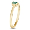 Thumbnail Image 2 of Baguette-Cut Natural Emerald Solitaire Stackable Ring 10K Yellow Gold