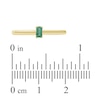 Thumbnail Image 3 of Baguette-Cut Natural Emerald Solitaire Stackable Ring 10K Yellow Gold