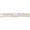 Thumbnail Image 2 of Men's Solid Diamond-Cut Figaro Chain Bracelet 14K Yellow Gold 8.25" 9.5mm
