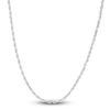 Thumbnail Image 1 of Solid Diamond-Cut Rope Chain Necklace 14K White Gold 22" 2.5mm