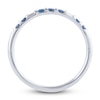 Thumbnail Image 2 of Blue & White Diamond Stackable Anniversary Band 1/6 ct tw Round/Baguette 14K White Gold