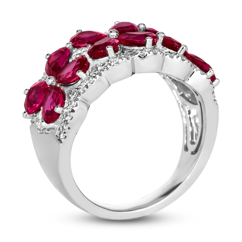 Le Vian Natural Ruby Ring 1/2 ct tw Diamonds Platinum