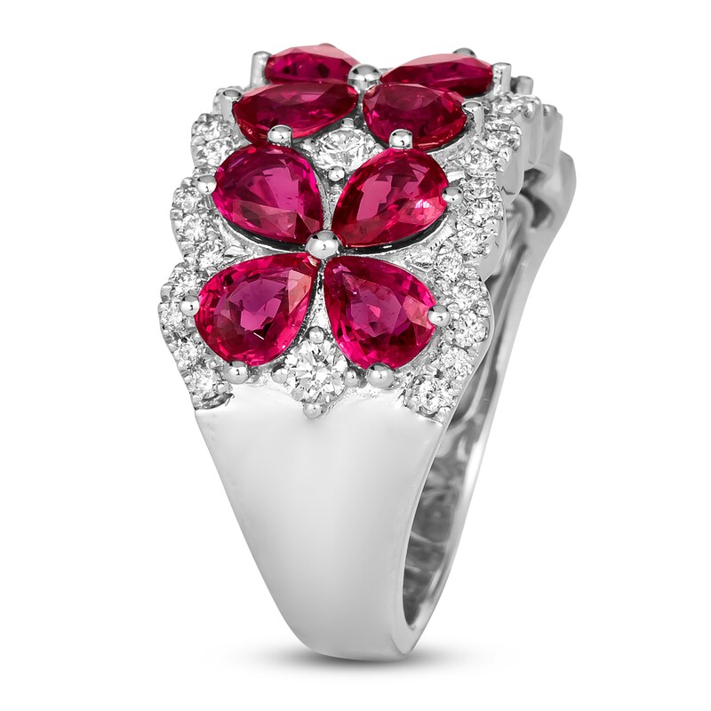 Main Image 3 of Le Vian Natural Ruby Ring 1/2 ct tw Diamonds Platinum
