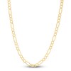 Thumbnail Image 1 of Men's Solid Figaro Chain Necklace 14K Yellow Gold 24" 6.0mm