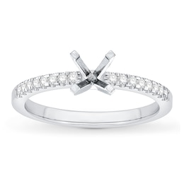 Diamond Engagement Ring Setting 1/6 ct tw Round Platinum