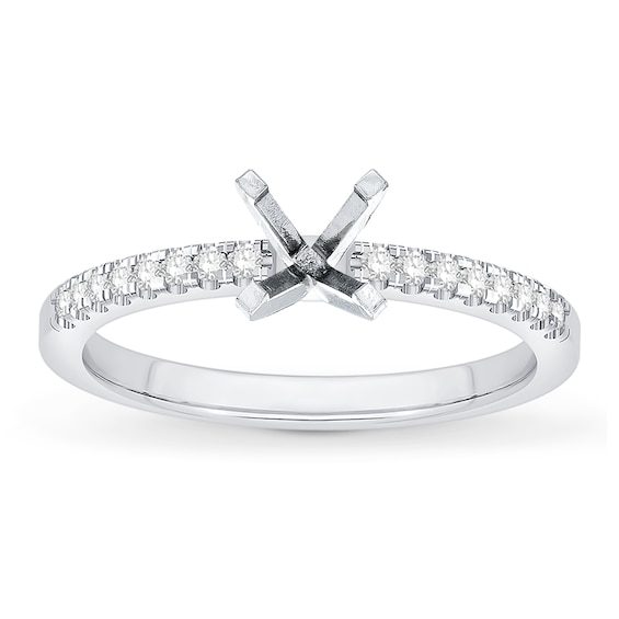 Chosen Diamond Engagement Ring Setting 1/6 ct tw Round Platinum