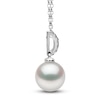 Thumbnail Image 2 of Yoko London Freshwater Cultured Pearl Necklace Diamond Accents 18K White Gold 18"