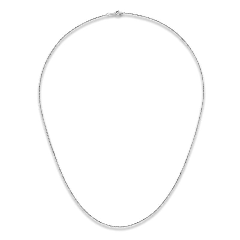 Main Image 2 of High-Polish Wheat Chain Necklace Platinum 24" 1.0mm