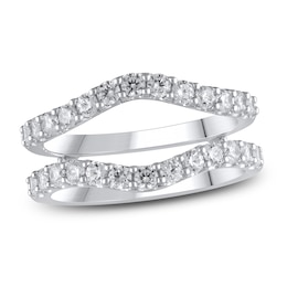 Lab-Grown Diamond Enhancer Ring 1 ct tw Round 14K White Gold