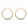 Thumbnail Image 1 of Italia D'Oro Diamond-Cut Twisted Hoop Earrings 14K Yellow Gold