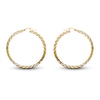 Thumbnail Image 2 of Italia D'Oro Diamond-Cut Twisted Hoop Earrings 14K Yellow Gold 40mm