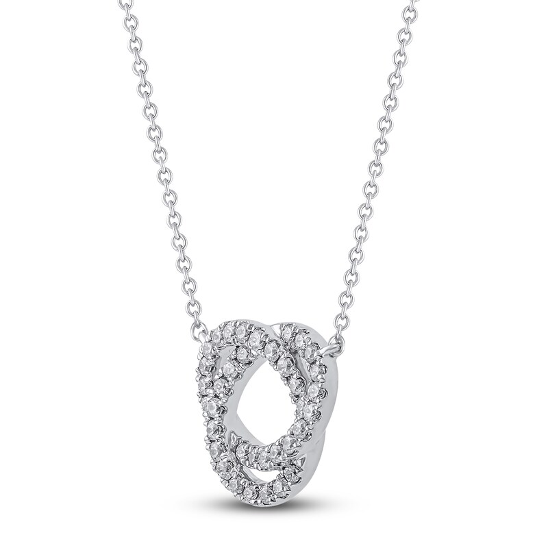 Main Image 2 of Diamond Circle Necklace 1/4 ct tw 14K White Gold
