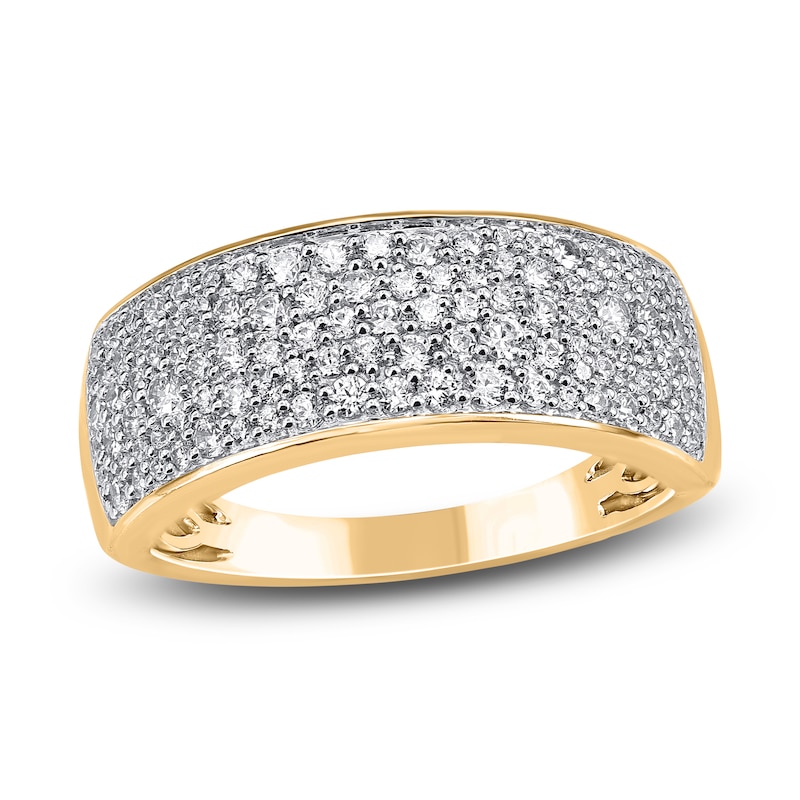 Main Image 1 of Diamond Multi-Row Anniversary Ring 3/4 ct tw 14K Yellow Gold