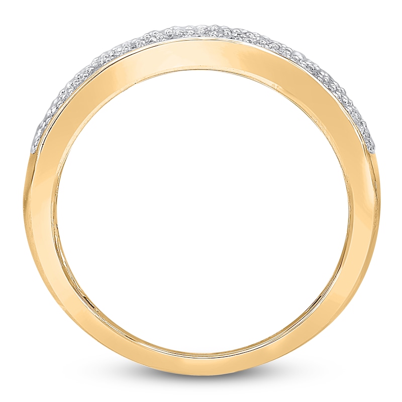 Main Image 2 of Diamond Multi-Row Anniversary Ring 3/4 ct tw 14K Yellow Gold