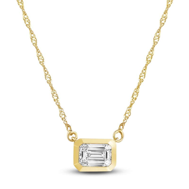 Main Image 3 of Lab-Grown Emerald-Cut Diamond Box Set 3 ct tw 14K Yellow Gold