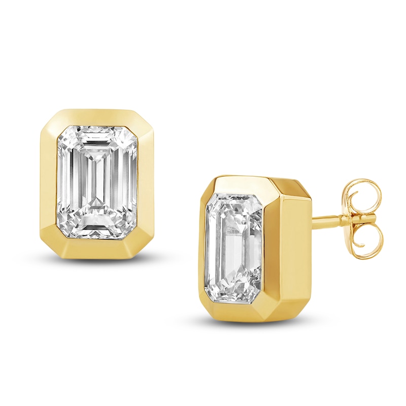 Main Image 4 of Lab-Grown Emerald-Cut Diamond Box Set 3 ct tw 14K Yellow Gold