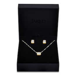 Lab-Grown Emerald-Cut Diamond Box Set 1-1/2 ct tw 14K Yellow Gold