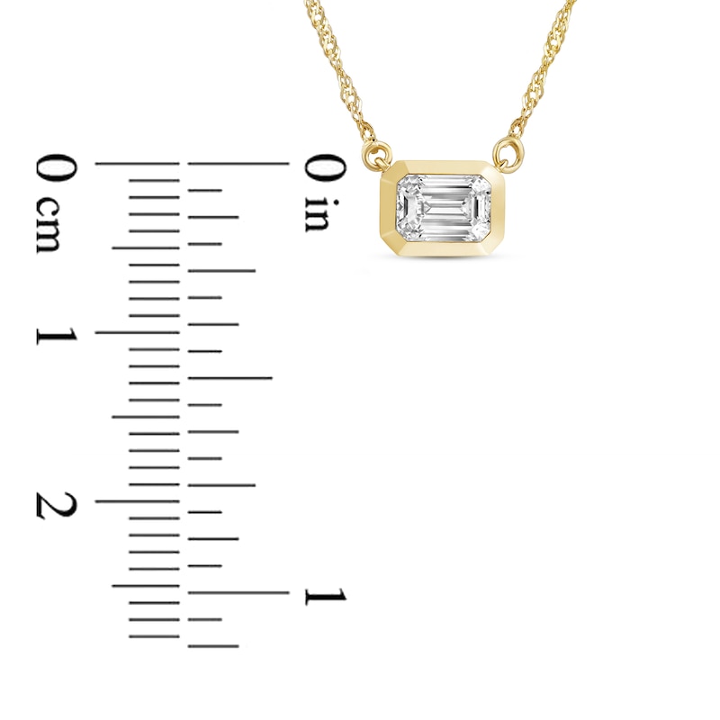 Main Image 6 of Lab-Grown Emerald-Cut Diamond Box Set 1-1/2 ct tw 14K Yellow Gold
